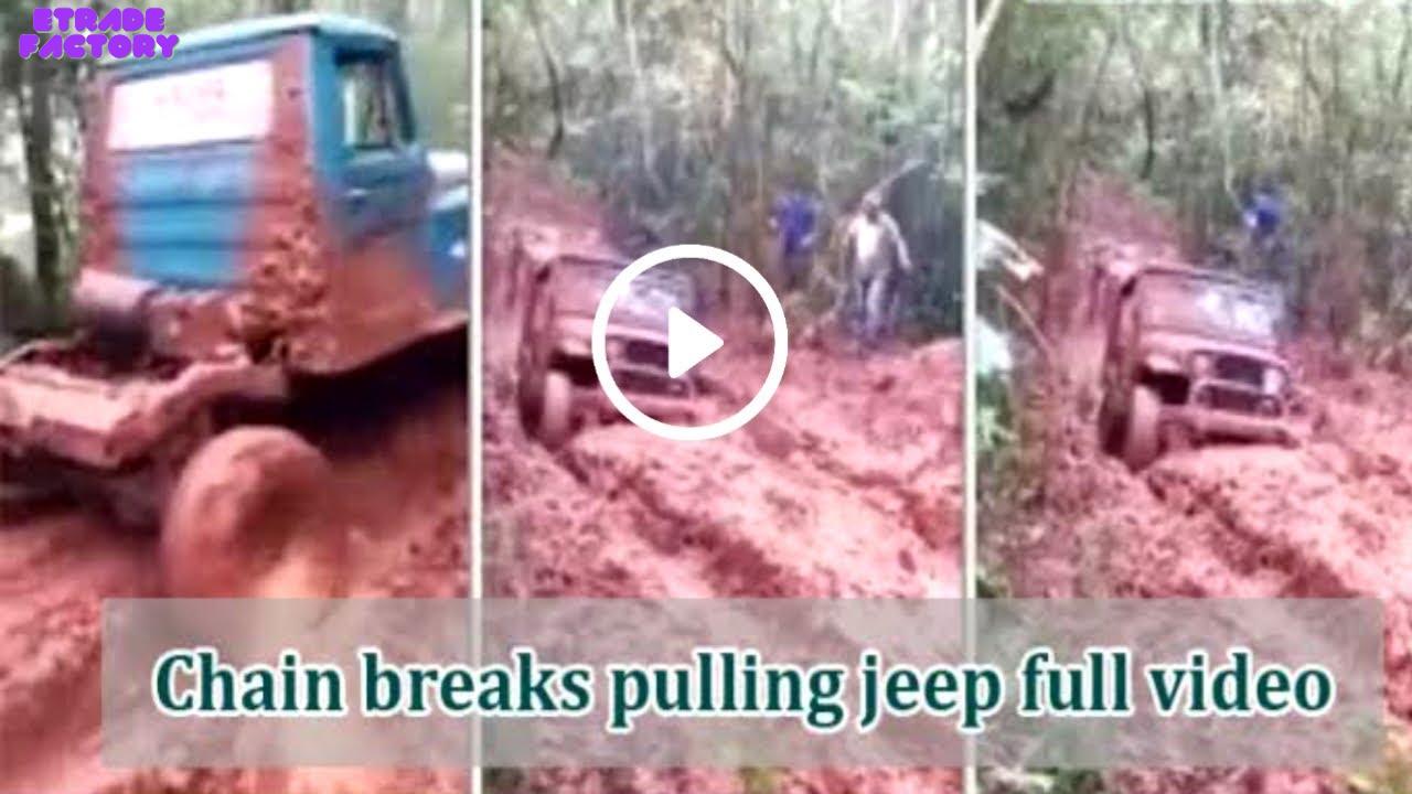 Jeep Stuck in Mud Chain Breaks Video